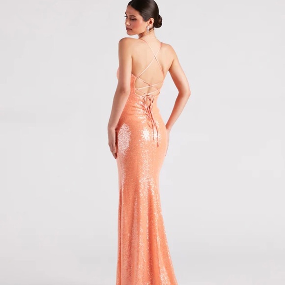 Peachy pink Prom dress - Picture 4 of 7